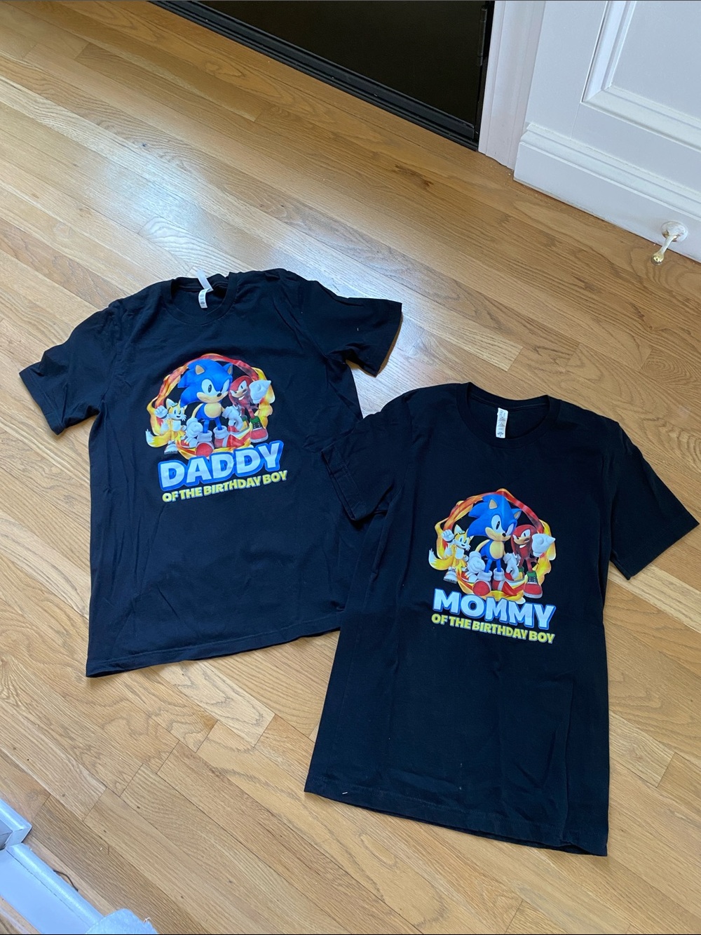 Matching Mommy & Daddy Sonic The Hedgehog T-Shirts - Birthday Boy